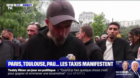 Colère des taxis: "Des collègues se mettent la corde au cou", s'alarme un chauffeur de taxi