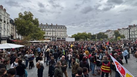 Près de 1 500 personnes réunies place du commerce à Nantes