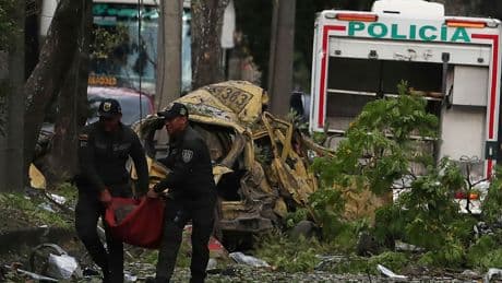 At least 17 dead after car bombing and helicopter attack
