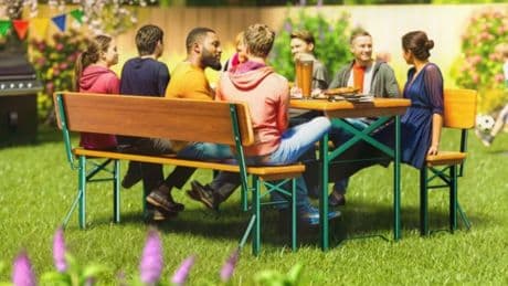 Bierzeltgarnitur mit Rückenlehne: Heute für nur 130 Euro sichern