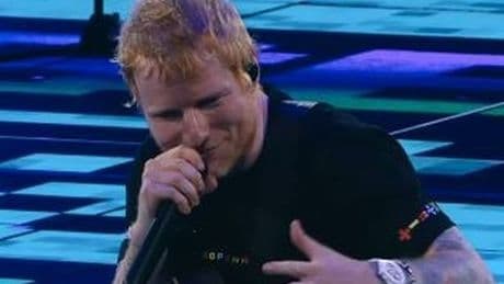 Ed Sheeran halts show as couple breaks up in awkward moment