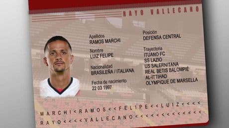 El Rayo Vallecano hace oficial el fichaje de Luiz Felipe