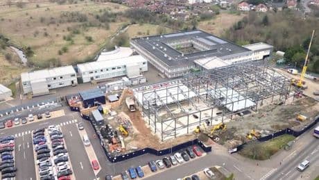 Construction work progressing well at high school in West Lothian with problematic aerated concrete
