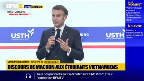 Au Vietnam, Emmanuel Macron défend le modèle français de l’enseignement supérieur qui permet "un accès plus juste aux études supérieures"