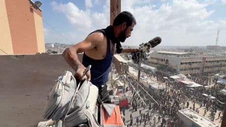 Five journalists among 20 killed in Israeli strikes on hospital, Gaza health ministry says