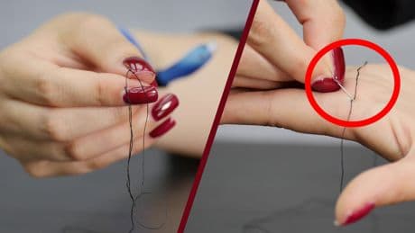 Faden schnell einfädeln: Mit diesem Trick klappt es sofort