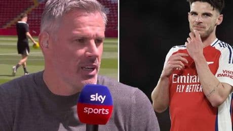 Jamie Carragher's worrying Declan Rice prediction as Mikel Arteta faces Arsenal headache