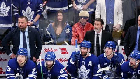 Justin Bieber makes Maple Leafs appearance with wife Hailey — and Drake blames him for ‘curse’
