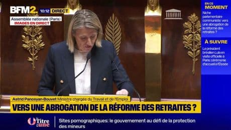 Réforme des retraites: la ministre Astrid Panosyan-Bouvet chahutée par les députés de gauche