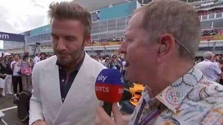'Scary' David Beckham incident that left Martin Brundle shaken up at F1 race