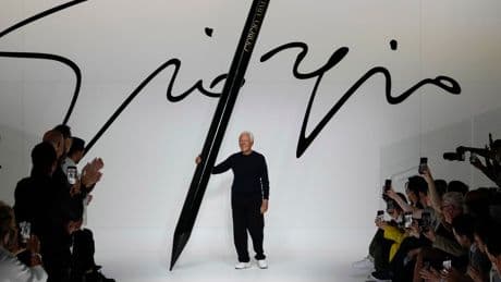 The late Italian fashion designer Giorgio Armani instructs heirs to sell 15% of his empire
