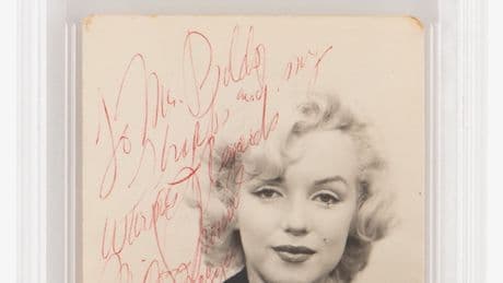Signed Marilyn Monroe passport photo taken for honeymoon with Joe DiMaggio sells for over $21K at auction