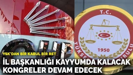 YSK'dan bir kabul bir ret:  İl başkanlığı kayyumda kalacak, kongreler devam edecek