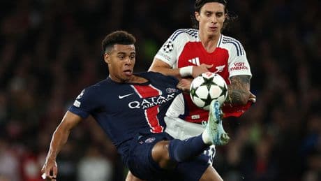 First round of Champions League semi-finals between PSG and Arsenal