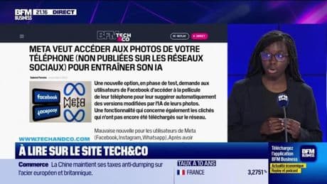 À lire sur le site Tech&Co : Meta veut accéder aux photos de votre téléphone (non publiées sur les réseaux sociaux) pour entraîner Sonia, par Kesso Diallo - 30/06