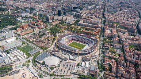 Impresionantes imágenes aéreas del Spotify Camp Nou desde un helicóptero