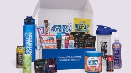 Exercise and protein goodie box reduced from £50 to £30 at Home Bargains
