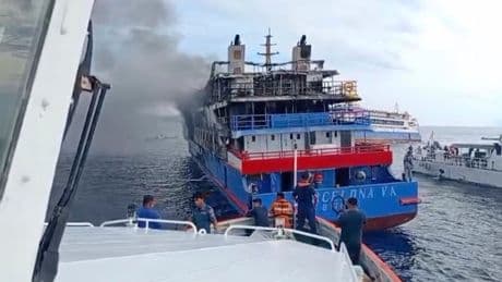 Indonesian passenger ferry catches fire at sea, killing at least 5