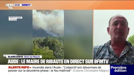 Feu dans l'Aude: "Je n'ai jamais vu quelque chose d'une telle intensité, on est certains que c'est parti de chez moi malheureusement", déclare le maire de Ribaute