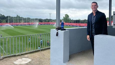 Invitado especial en el entrenamiento del Atlético de Madrid