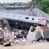 Footage shows aftermath of Russia bridge collapse