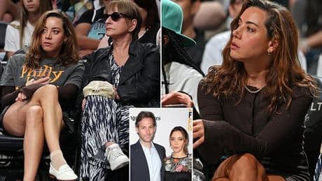 Aubrey Plaza sits courtside at WNBA game as she continues to return to public eye after husband Jeff Baena's suicide