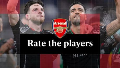 Rate the Arsenal players as their Champions League dream comes to an end against PSG