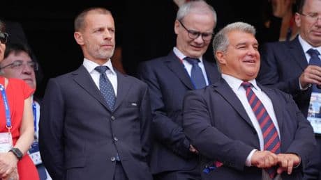Nueva cumbre Laporta-Ceferin para acercar posturas por la sanción de la UEFA