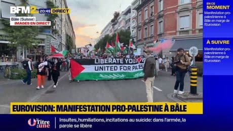 Bâle: en marge de l'Eurovision, une manifestation en soutien aux Palestiniens