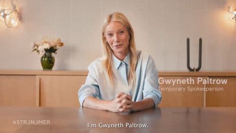 Suspicion d'infidélité au concert de Coldplay: Gwyneth Paltrow devient la porte-parole "très temporaire" d'Astronomer dans une vidéo décalée