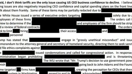 Geschwärzter Bericht – J.P. Morgan-Analyst hält Informationen aus Angst vor Trump zurück