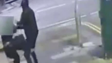 Shocking moment masked man randomly snatches woman off street on her walk home