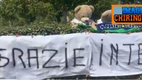 Agradecimientos al Inter en Valdebebas