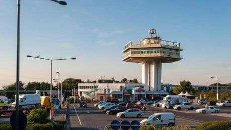 Inside ‘appalling’ £14m space-age tower once home to UK’s highest motorway restaurant that’s rotted away for 35 years