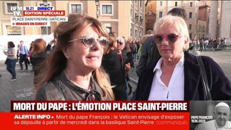 "Nous sommes choquées": l'émotion des Romains place Saint-Pierre au Vatican après la mort du pape François