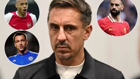 Gary Neville’s greatest Premier League XI - but he’s banned from picking Man Utd players