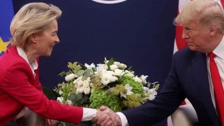 Donald Trump und Ursula von der Leyen in Turnberry: Lässt sich ein Handelskrieg noch verhindern?