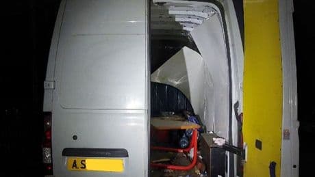 Police hunt under way for 'wanted' driver who abandoned van on rural Scots road