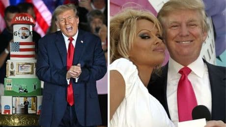 Trump’s wildest birthday celebrations - 15ft spaceship launch and Pamela Anderson surprise