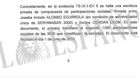Cerdán es el dueño del 45% de Servinabar: la UCO halla las escrituras de la constructora que ganó 100M en contratos