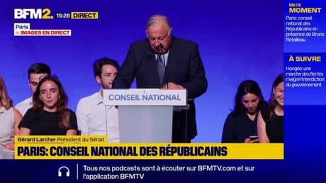Conseil national LR: Gérard Larcher assure que les Républicains ne sont "pas devenus macronistes"