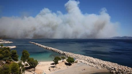 Marseille wildfire latest: Huge blaze rages on edge of French city and shuts airport