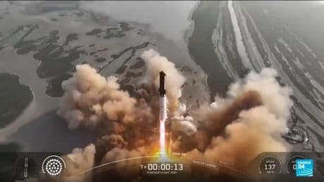 SpaceX launches another Starship rocket but it tumbles out of control