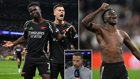Rio Ferdinand hails 'world class' Bukayo Saka and tips him to 'decide matches for the rest of his career' after starring against Real Madrid