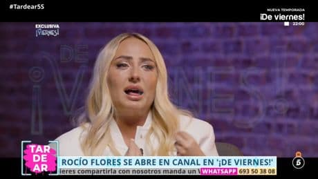 Rocío Flores se rompe al hablar del peor momento de su padre en su vuelta a la televisión: "Pensaba que se iba a suicidar"