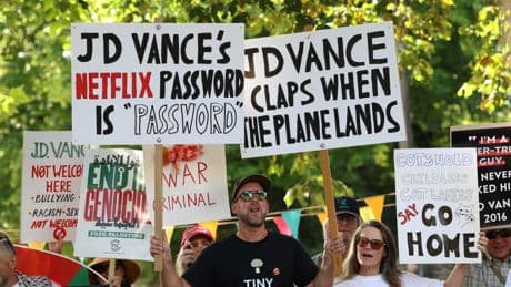 Chaos in the Cotswolds as protests erupt against JD Vance’s holiday in quaint village
