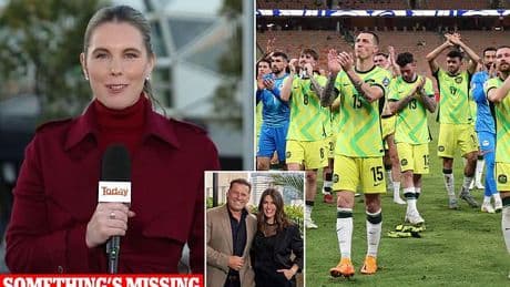 Today's Karl Stefanovic and Sara Abo claim there's a BIG problem with the Socceroos' World Cup win
