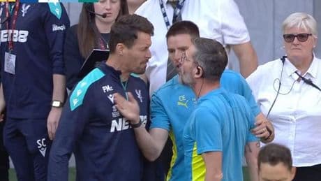 FA Cup final turns ugly: Man City and Crystal Palace coaching staff SQUARE OFF during heated touchline row as tensions flare at Wembley