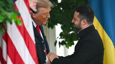 Zelensky complimented on 'fabulous' suit as he returns to White House six months after Trump bust-up