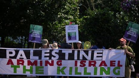 Protesters urge Wimbledon to cut ties with Barclays over Israel business deals